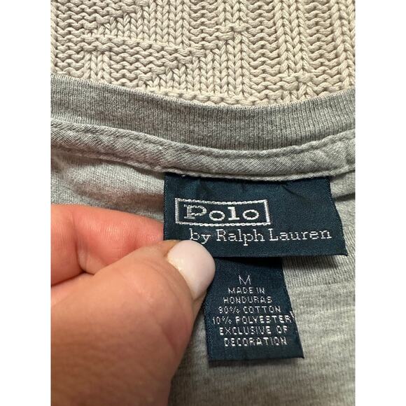 Polo Ralph Lauren gray long sleeve tee size M - Picture 4 of 6